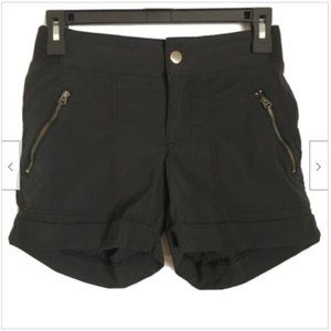 Athleta Trekkie Shorts Black Outdoor Hiking Nylon Spandex Womens